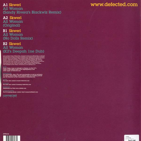 Skwerl - All Woman - Defected - DFTD153 - 12" - Vinyl -  Very Good Plus (VG+)