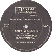 Load image into Gallery viewer, The Blapps Posse : Don't Hold Back / Bus 'It (It's Time To Get Bzy) (12", Promo)