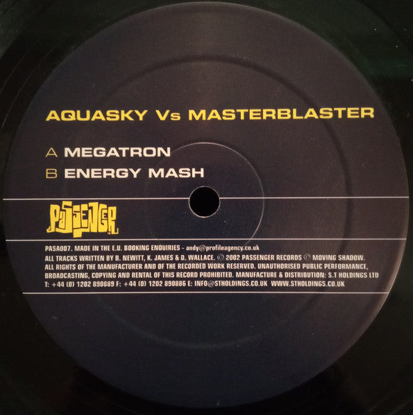 Aquasky vs. Masterblaster : Megatron / Energy Mash (12")