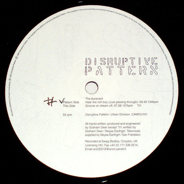Auranaut, The : Hear The Rich Boy (Just Passing Through) (12",33 ⅓ RPM)