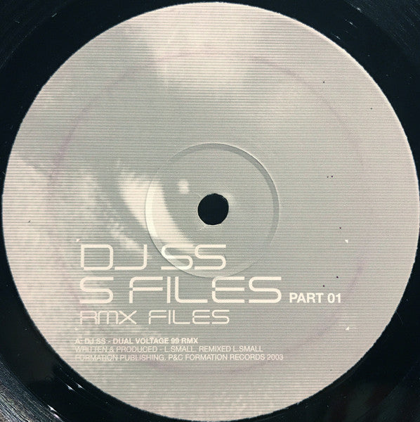 DJ SS - The S-Files Part 1 (RMX Files) - Formation Records - FORM12099 - 2x12" - Vinyl -  Very Good (VG)
