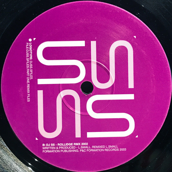 DJ SS - The S-Files Part 1 (RMX Files) - Formation Records - FORM12099 - 2x12" - Vinyl -  Very Good (VG)