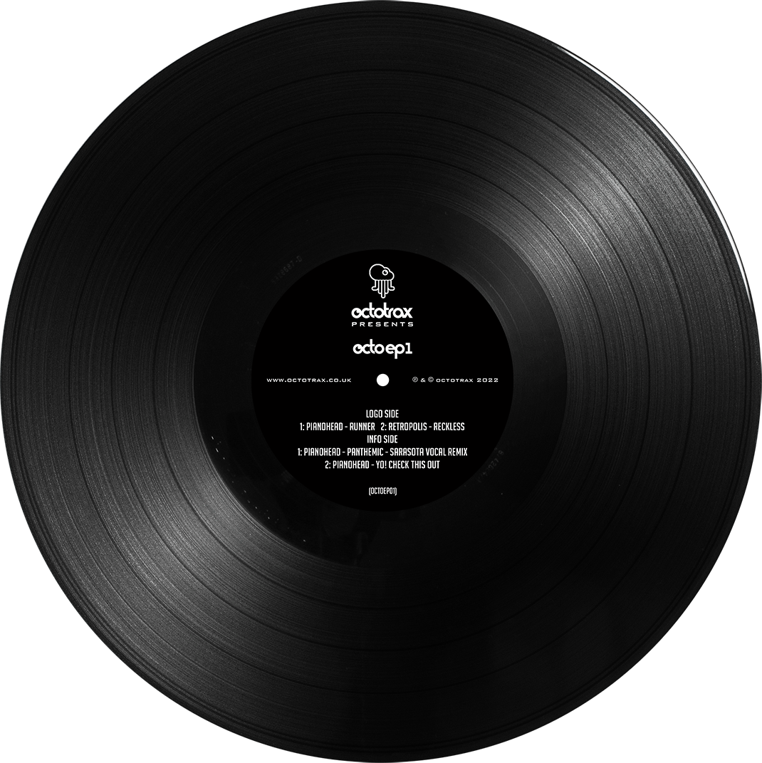 Octotrax presents Octo EP1 -  Pianohead / Retropolis  -  Runner / Reckless - OctoEP1  - 12" vinyl