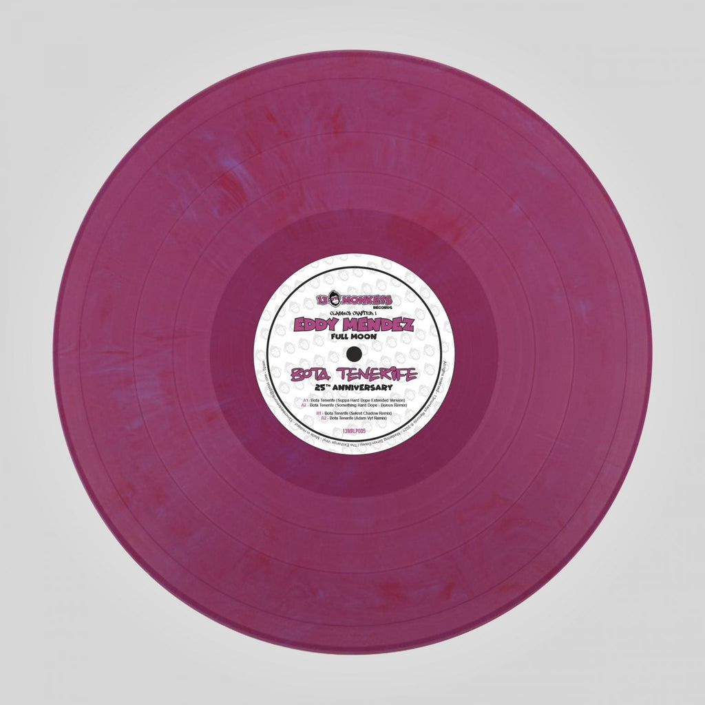 13 Monkeys Records - Eddy Mendez – Bota Tenerife (25th Anniversary) - Classics Chapter 1 - 4 track 12" purple vinyl - 13MRLP005