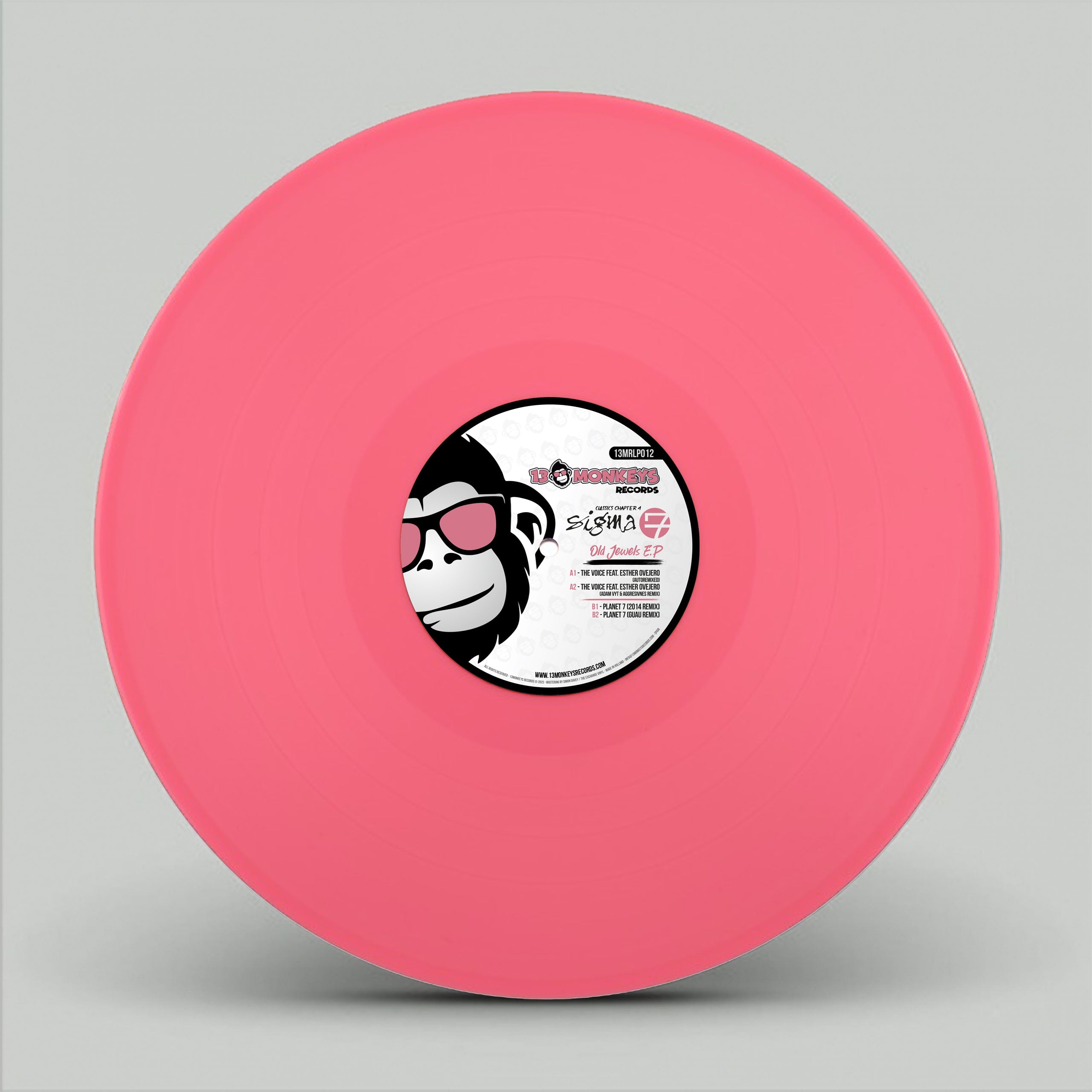 13 Monkeys Records -  SIGMA 7 – OLD JEWELS E.P. – CLASSICS CHAPTER 4 - 4 track 12" Black/Pink Vinyl - 13MRLP012
