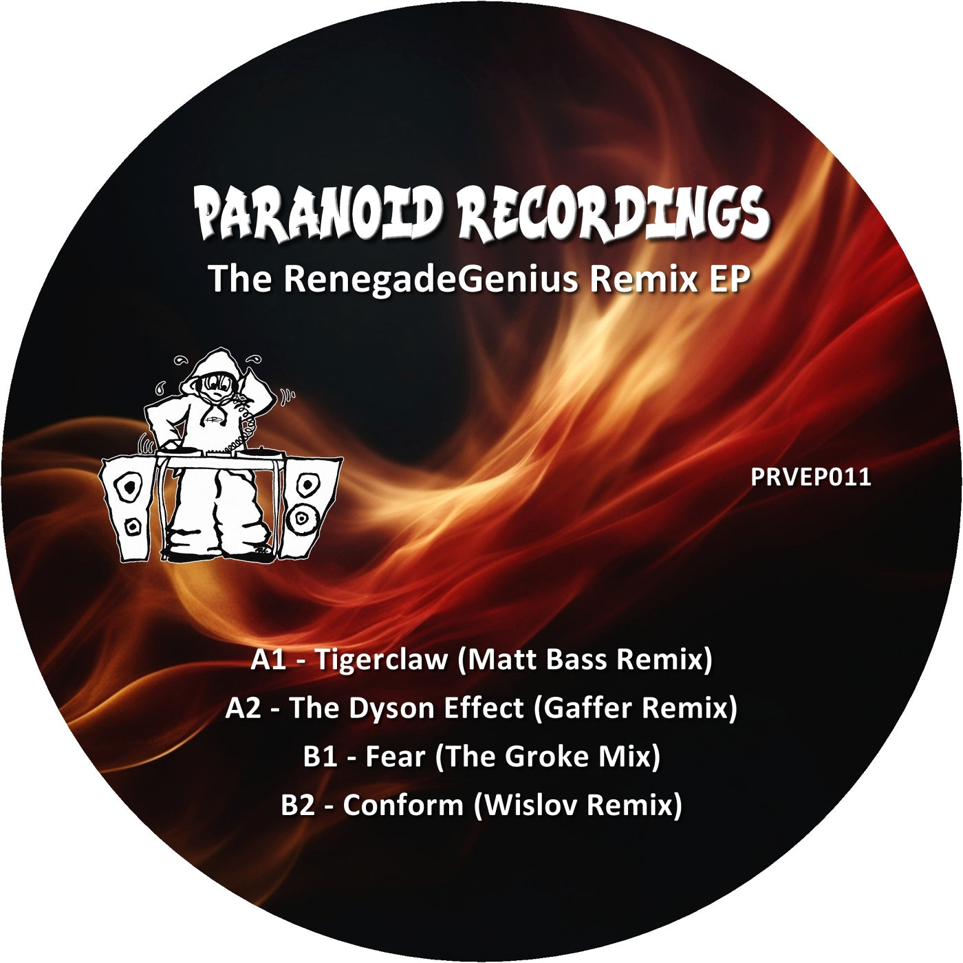 RenegadeGenius - The RenegadeGenius Remix EP (Chaos Colour Version) - Paranoid Recordings - PRVEP011 - 12" Vinyl