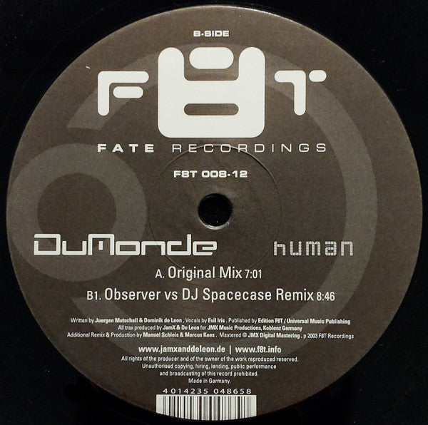 DuMonde : Human (12")