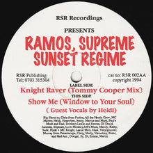 Load image into Gallery viewer, Ramos, Supreme, Sunset Regime* : Knight Raver / Show Me (12")