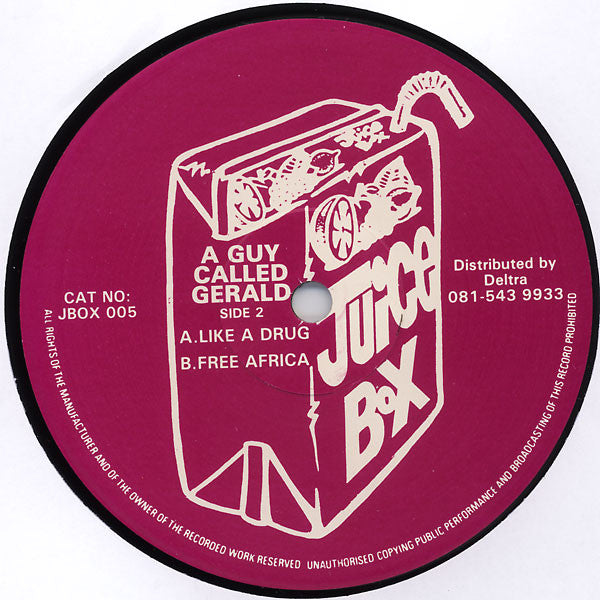 A Guy Called Gerald - The Musical Magical Midi Machine / Like A Drug - Juice Box - JBOX 005 - 12" - Vinyl -  Very Good Plus (VG+)