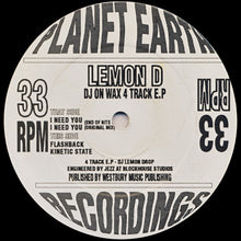 Load image into Gallery viewer, Lemon D : DJ On Wax 4 Track E.P (12",EP,33 ⅓ RPM)