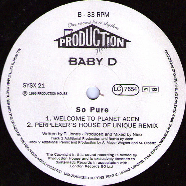 Baby D : So Pure (12")