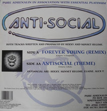 Load image into Gallery viewer, Antisocial : Forever Young (Remix) / Antisocial (Theme) (12")