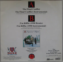 Load image into Gallery viewer, MC Duke &amp; DJ Leader 1 : The Final Conflict / I'm Riffin' 1990 Remix (12")