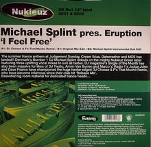 Load image into Gallery viewer, Michael Splint Pres. Eruption (6) : I Feel Free (12")