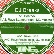 Load image into Gallery viewer, DJ Breaks : Beatbox / Rave Stomper / Rave Siren / Rave Presha (12")