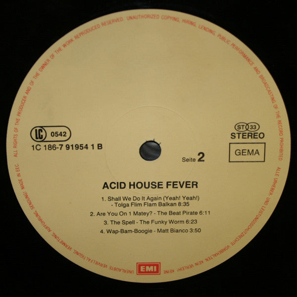 Various : Acid House Fever (2xLP, Comp)