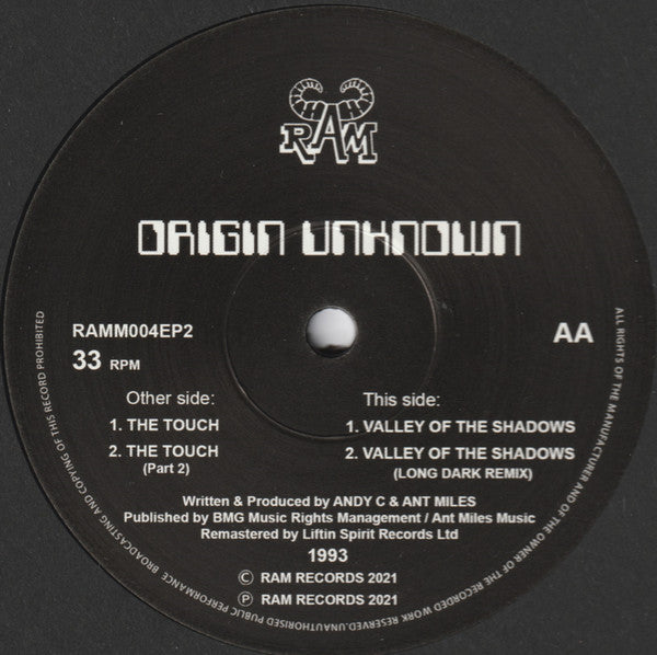 Origin Unknown : The Touch / Valley Of The Shadows (12