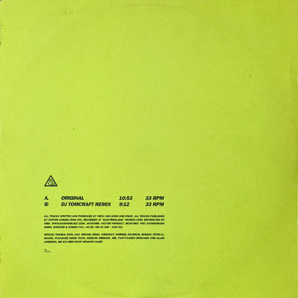 Niels Van Gogh - Pulverturm - Kosmo Records - KOS 022 - 12" - Vinyl -  Very Good Plus (VG+)