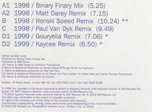 Load image into Gallery viewer, Binary Finary : 1998 / 1999 (2x12")