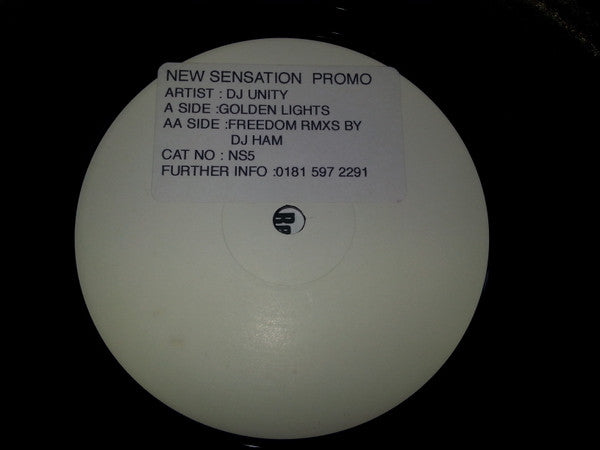 DJ Unity : Golden Lights / Freedom (12", Promo, W/Lbl)