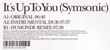 Load image into Gallery viewer, Rank 1 : It's Up To You (Symsonic) (12")