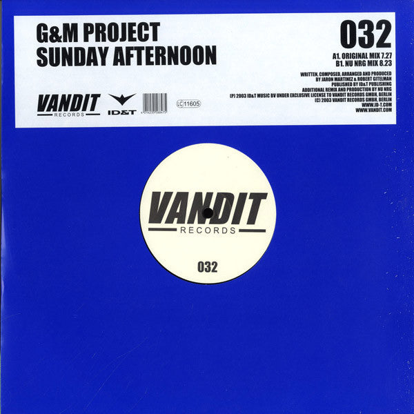 G&M Project : Sunday Afternoon (12")