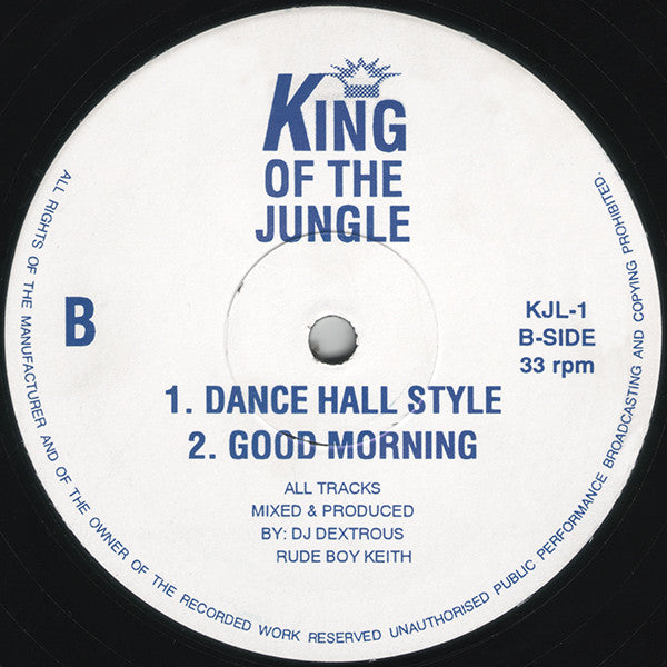 DJ Dextrous & Rude Boy Keith - Lovable - King Of The Jungle - KJL-1 - 12" - Vinyl -  Very Good (VG)