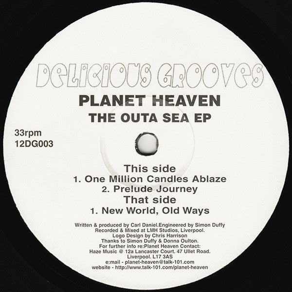 Planet Heaven - The Outa Sea EP - Delicious Grooves - 12DG003 - 12" - Vinyl -  Very Good Plus (VG+)