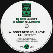Load image into Gallery viewer, DJ Red Alert &amp; Mike Slammer : Don't Need Your Love / In Effect (12")