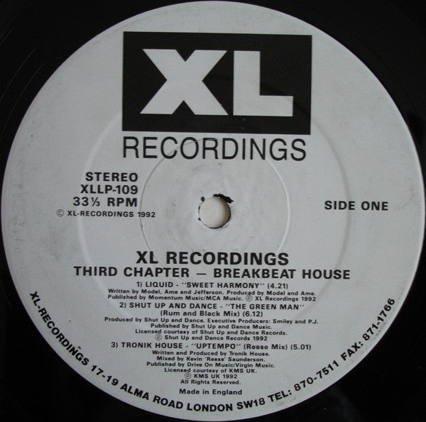Various - XL-Recordings: The Third Chapter - Breakbeat House - XL Recordings - XLLP-109 - 2x12" - Vinyl -  Very Good Plus (VG+)