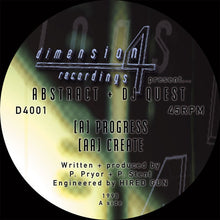 Load image into Gallery viewer, Abstract &amp; DJ Quest : Progress / Create (12",33 ⅓ RPM)