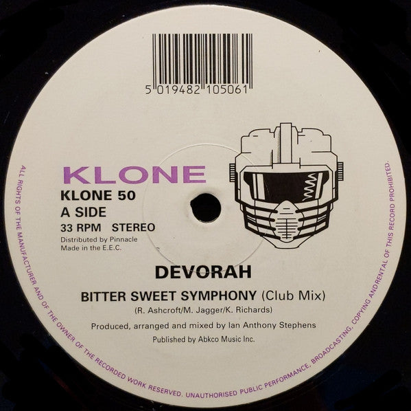 Devorah - Bitter Sweet Symphony / Paradise - Klone Records - KLONE 50 - 12" - Vinyl -  Near Mint (NM or M-)