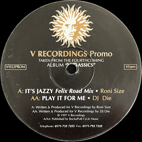 Roni Size / DJ Die - It's Jazzy / Play It For Me - V-022PROM