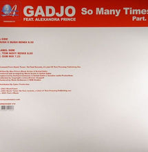 Load image into Gallery viewer, Gadjo Feat. Alexandra Prince : So Many Times (Part. 3) (12",33 ⅓ RPM,45 RPM)
