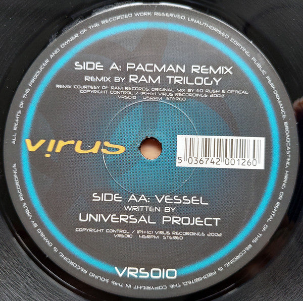 Ed Rush & Optical / Universal Project - Pacman (Ram Trilogy Remix) / Vessel - VRS010