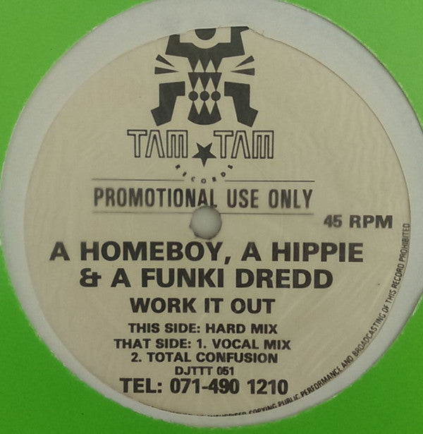A Homeboy, A Hippie & A Funki Dredd : Work It Out (12", Promo)