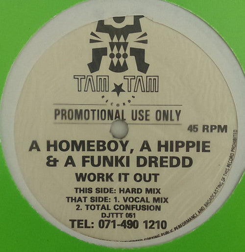 A Homeboy, A Hippie & A Funki Dredd : Work It Out (12", Promo)