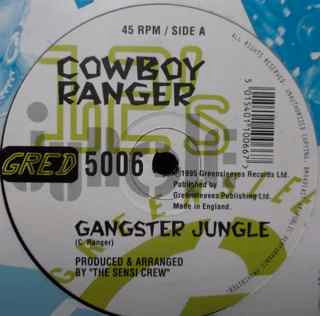 Cowboy Ranger - Gangster Jungle - Greensleeves Records - GRED 5006 - 12" - Vinyl -  Very Good Plus (VG+)