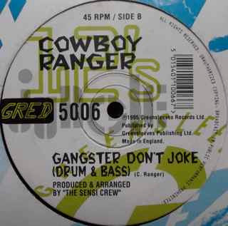 Cowboy Ranger - Gangster Jungle - Greensleeves Records - GRED 5006 - 12" - Vinyl -  Very Good Plus (VG+)