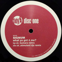 Load image into Gallery viewer, Signum : What Ya Got 4 Me? (12", Single, One)
