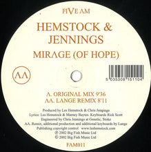 Load image into Gallery viewer, Hemstock &amp; Jennings : Mirage (Of Hope) (12")