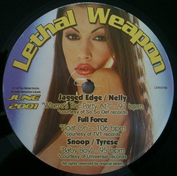 Various - Lethal Weapon June 2001 - Strictly Hits Vinyl Service - LEW-016 - 12" - Vinyl -  Very Good (VG)