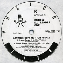 Load image into Gallery viewer, MC Duke &amp; DJ Leader 1 : Sweet Power (12", Promo)