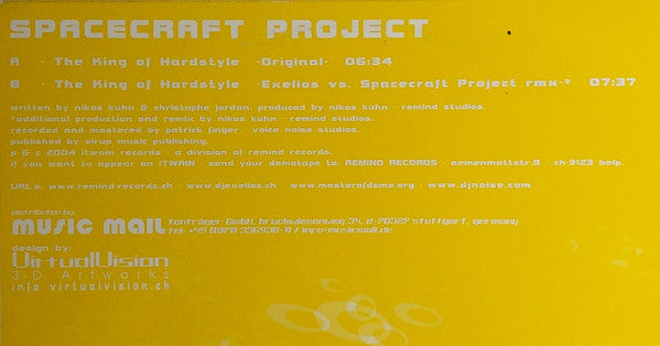 Spacecraft Project : The King Of Hardstyle (12")
