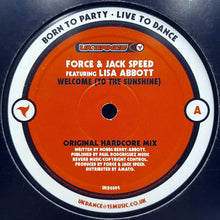 Load image into Gallery viewer, Force &amp; Jack Speed Featuring Lisa Abbott : Welcome (To The Sunshine) (12")