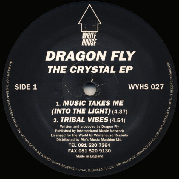 Dragon Fly - The Crystal EP - White House Records - WYHS 027 - 12" - Vinyl -  Very Good (VG)