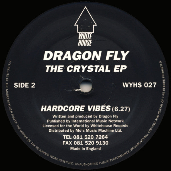 Dragon Fly - The Crystal EP - White House Records - WYHS 027 - 12" - Vinyl -  Very Good (VG)