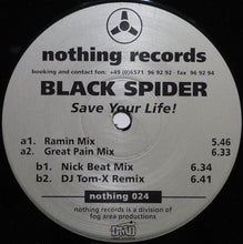 Load image into Gallery viewer, Black Spider : Save Your Life! (12")