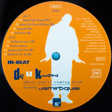 Load image into Gallery viewer, M-Beat Featuring Jamiroquai : Do U Know Where You're Coming From (12", Maxi)