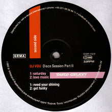 Load image into Gallery viewer, DJ Vou : Disco Session Part II (12",33 ⅓ RPM)